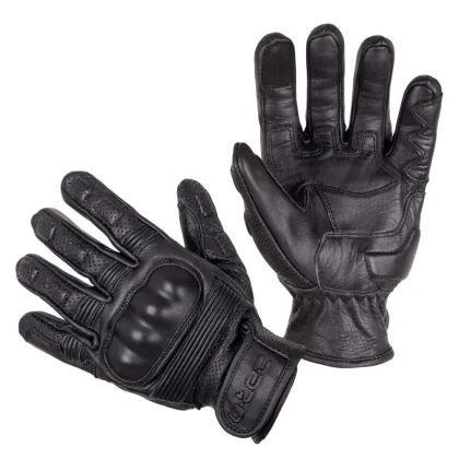 Kožené moto rukavice W-TEC Clascado Farba čierna,