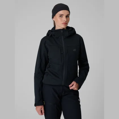 Bunda softshell vetruodolná membrána 8000 dámska - čierna
