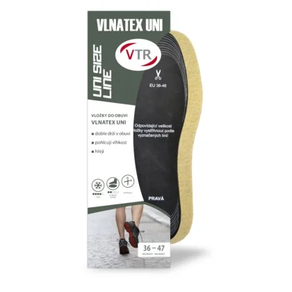 VTR Vložky do bot VLNATEX UNI - ostřihávací 36-46