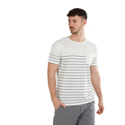 Pánske tričko s krátkym rukávom FUNDANGO Jaggy Pocket T-shirt-180-fog