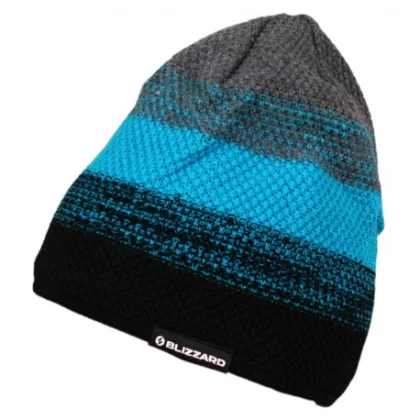 Zimní čepice BLIZZARD Cube black blue grey