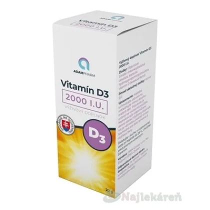 ADAMPharm Vitamín D3 2000 I.U. cps 1x60 ks