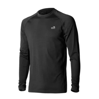 Tričko GEOFF Anderson WizWool 165 Soft, čierne veľ. XXXXL