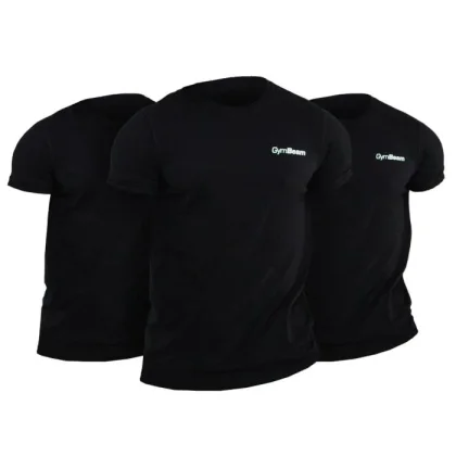 GymBeam Tričko Basic 3Pack Black