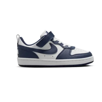 Chlapčenská rekreačná obuv NIKE Court Borough Low Next Nature K white midnight navy white