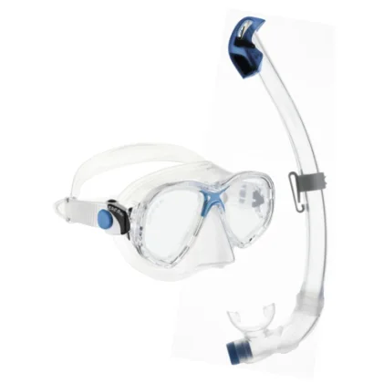 Juniorský potápačský šnorchlovací set CRESSI MAREA JUNIOR + SEAL DRY JUNIOR COMBO CLEAR AZURE