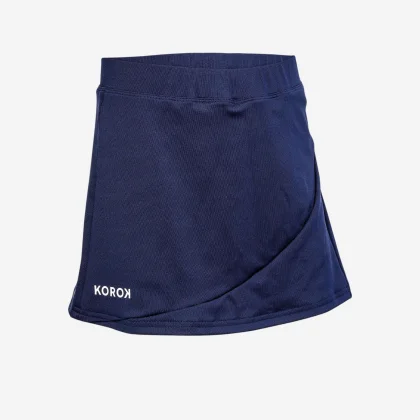 KOROK Dievčenská sukňa na pozemný hokej FH500 námornícka modrá 8 rokov