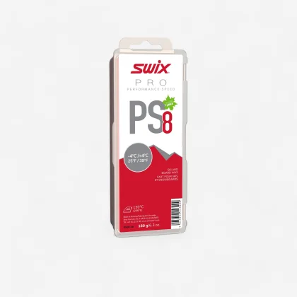 SWIX Vosk PS8 Red na voskovanie za tepla -4 °C / +4 °C 180 g bez