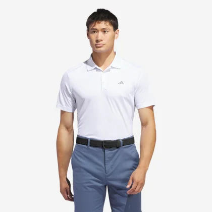 ADIDAS Pánska golfová polokošeľa s krátkym rukávom biela 2XL