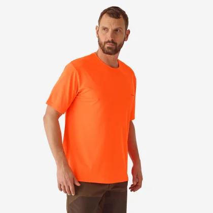 SOLOGNAC Priedušné tričko 300 oranžové fluorescenčné S