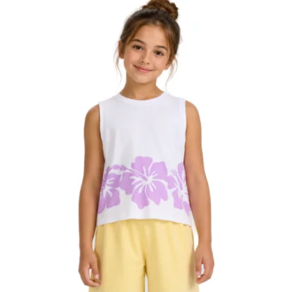 Lány ujjatlan póló 4F JUNIOR SLEEVELESS F263-10S-WHITE