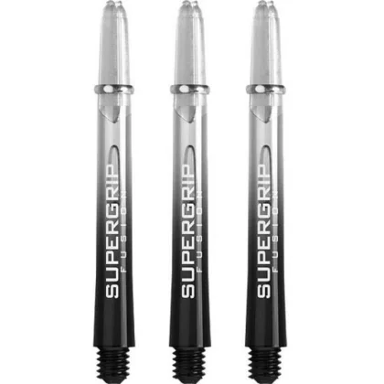 Násadky na šípky Harrows Supergrip Fusion čierne, clear, dlhé