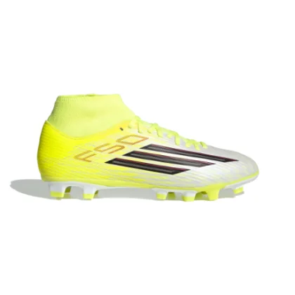 Pánske futbalové kopačky outdoorové ADIDAS F50 Club Mid M FG MG team solar yellow 2 core black lucid red
