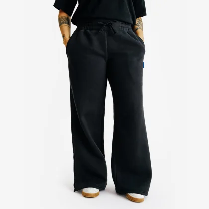 DECATHLON Dámske tepláky Elementals s rovným strihom čierne XS (W26 L30)