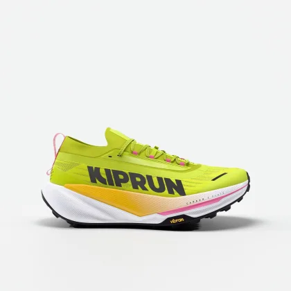 KIPRUN Pánska obuv na trailový beh s karbónovým plátom Kipsummit Race zelená 46