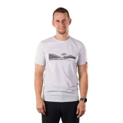 Pánske turistické tričko s krátkym rukávom NORTHFINDER NAZAREN-529creamwhite
