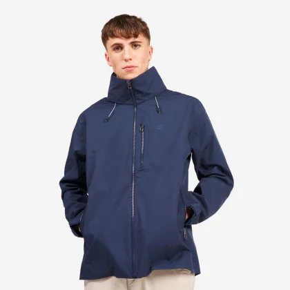 DECATHLON Pánska nepremokavá bunda na jachting Sailing 300 tmavomodrá 3XL