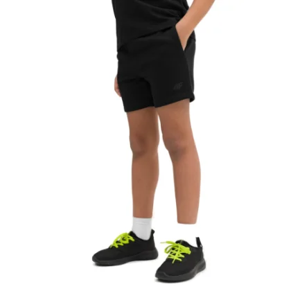 Chlapčenské teplákové kraťasy 4F JUNIOR SHORTS CAS M048-20S-DEEP BLACK