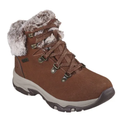 Dámské kotníkové zimní boty SKECHERS Trego Falls Finest chestnut