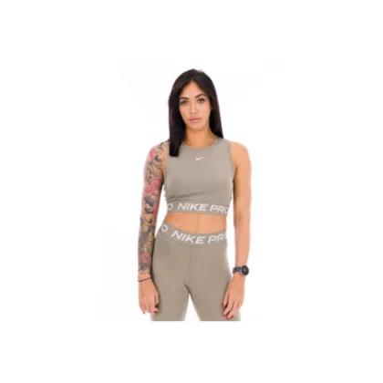 Dámské tréninkové tílko NIKE PRO DF 365 CROP TANK-320-Beige