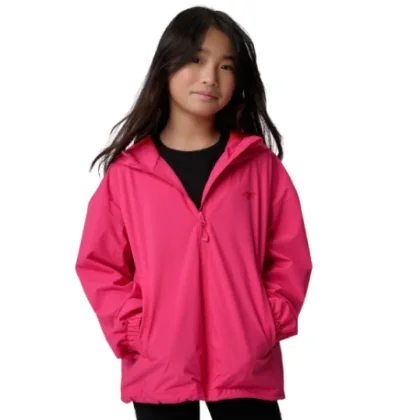 Dívčí turistická bunda s kapucí 4F JUNIOR TECHNICAL JACKET U1096-55S-HOT PINK