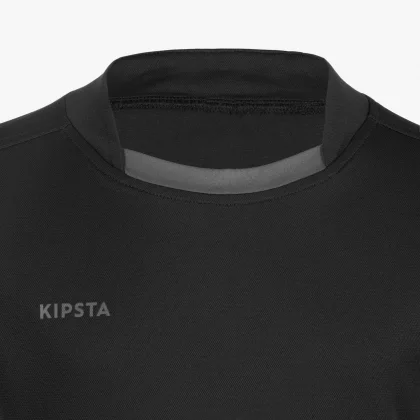 KIPSTA Detský dres na rugby R100 čierny 5-6 r (113-122 cm)