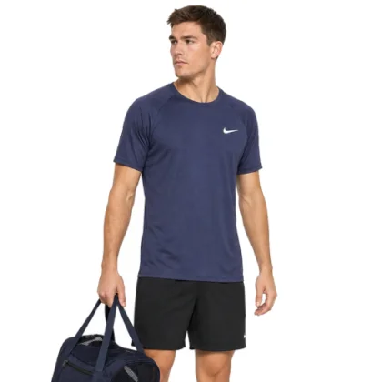 Pánske tréningové tričko s krátkym rukávom NIKE SWIM ESSENTIAL MIDNIGHT NAVY-MIDNIGHT NAVY