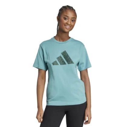 Dámske tričko s krátkym rukávom ADIDAS Animal Graphic Tee W powder teal