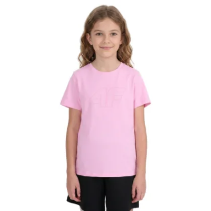 Lány póló rövid ujjú 4F JUNIOR TSHIRT F3004-56S-LIGHT PINK