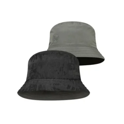 Klobúk BUFF TRAVEL BUCKET HAT GLINE BLACK-GREY