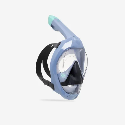 DECATHLON Potápačská a šnorchlovacia maska Easybreath 900 sivo-modrá S-M