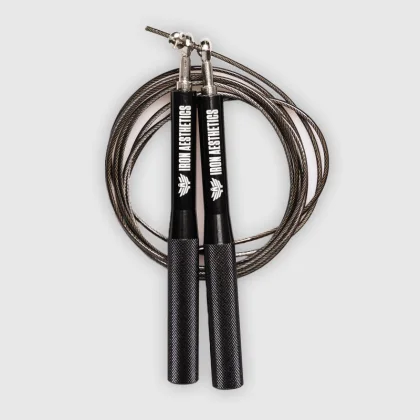 Švihadlo Iron Aesthetics Metal Speed Rope, čierne