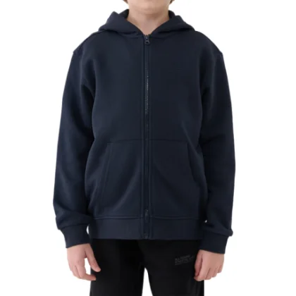 Fiú bélelt kapucnis pulóver zipzárral 4F JUNIOR SWEATSHIRT M1859-4FJWMM00TSWSM1859-31S-NAVY