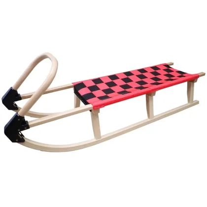 Kubisport Sáně 125cm dřevěné - červené