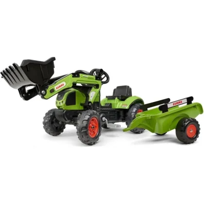 Falk Šlapací traktor 2040AM Claas Arion 410 nakladačem a vlečkou