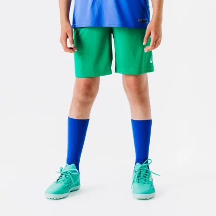 KIPSTA Detské futbalové šortky Essentiel zelené 5-6 r (113-122 cm)