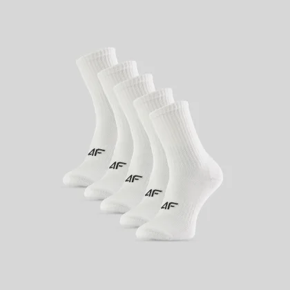 Ponožky dlhé (5-pack) dievčenské - biele