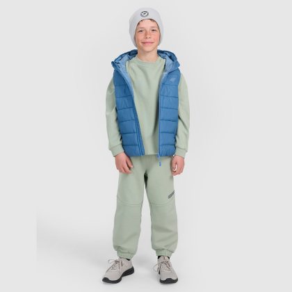 Chlapčenské teplákové jogger nohavice - olivové