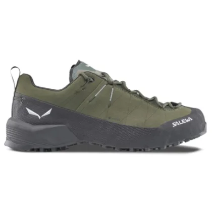 Férfi alacsony túrázó teljes bőr cipő SALEWA Wildfire Leather 2 GTX M faded green black