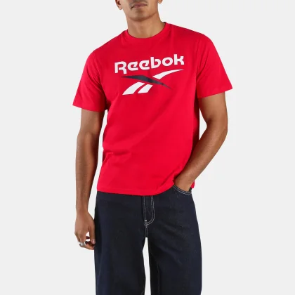 REEBOK REEBOK pánske bavlnené tričko s logom červené 2XL