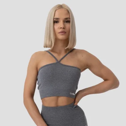 GymBeam Športová podprsenka Halter FLO Grey LL