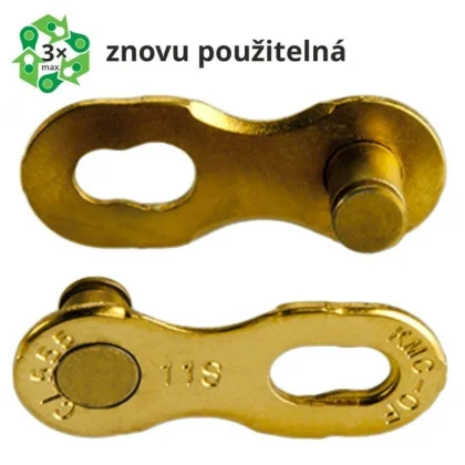 Kmc spojka řetězu 11 speed Gold, balení 2 ks, cena za balení