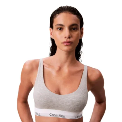Dámska podprsenka CALVIN KLEIN Lightly Lined Bralette Icon Cotton Modal grey heather
