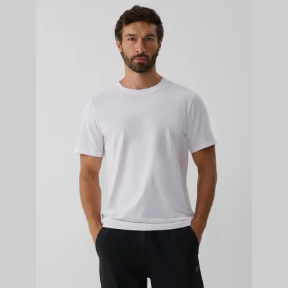 T-shirt regular s antibakteriálnou úpravou Polygiene pánsky - biely