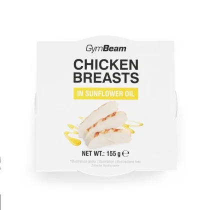 GymBeam Kuřecí prsa ve slunečnicovém oleji