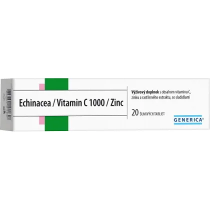 GENERICA Echinacea/Vitamin C 1000/Zinc 20 šumivých tabliet