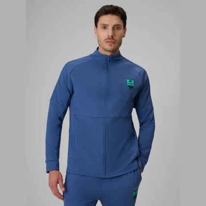 Pánska regular rýchloschnúca futbalová mikina - denim