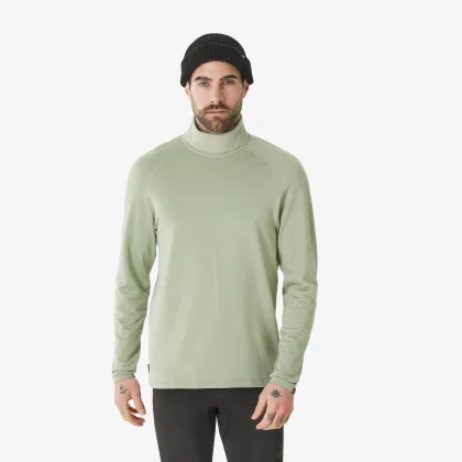 WEDZE Pánske lyžiarske termotričko s rolákom BL 500 svetlozelené 2XL