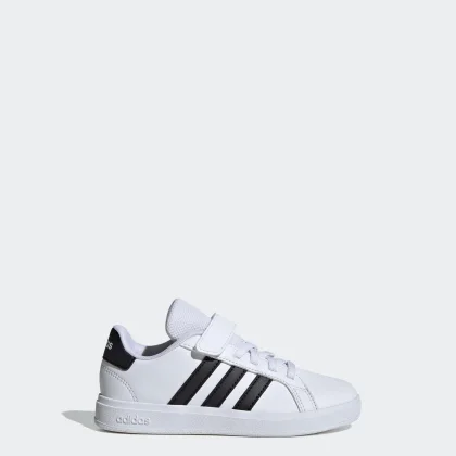 ADIDAS ADIDAS Grand Court detská obuv bielo-čierna 28