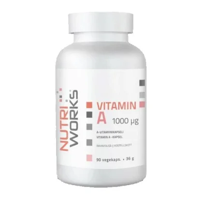 NutriWorks Vitamin A 1000g 90 kapslí